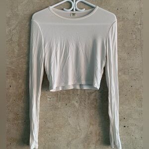 Sunday Best Ribbed White Long Sleeve, Size M